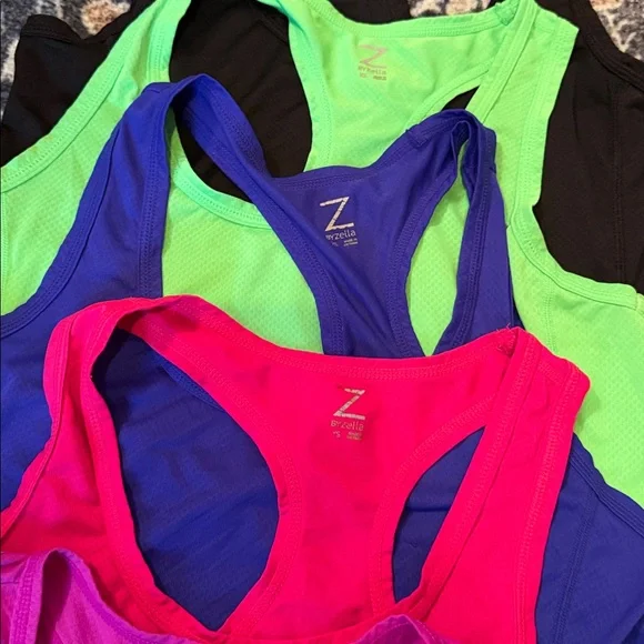 Women's Racerback Tank Top - Pink, Green, Blue, Black - Picture 2 of 2